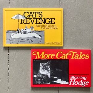 2 Vintage 1981 Cat Books Cat’s Revenge More Cat Tales Cartoons Funny Animals